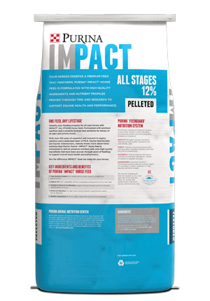 Purina® Impact® All Stages 12% Pelleted Horse Feed